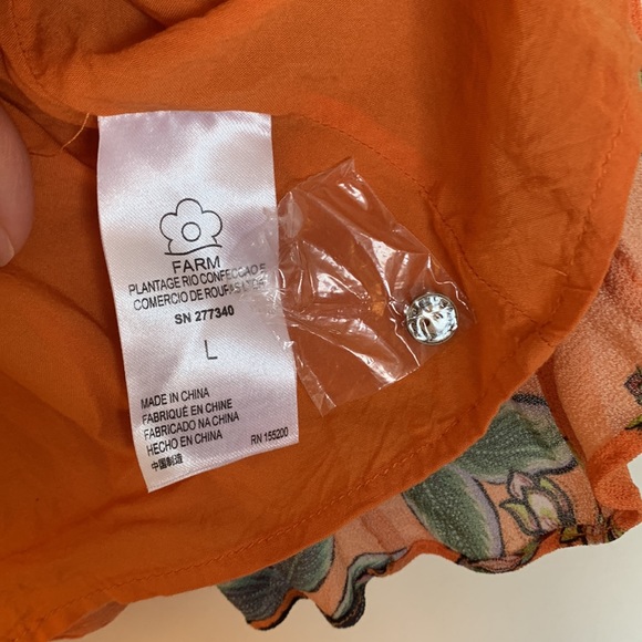 Farm Rio top blouse Anthropologie floral boho - Picture 4 of 7